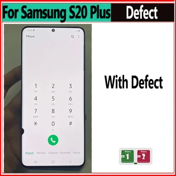 Дисплей Для Samsung S20 Plus ЖК-дисплей С Сенсорным Экраном Digitizer Для Samsung S20 + S20 Plus G985 LCD С Дефектом
