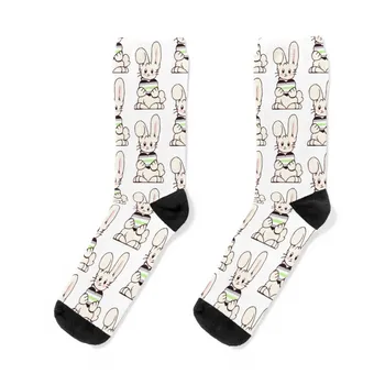 Носки Agender Pride Bunny, kawaii soccer, противоскользящие, теплые зимние футбольные мужские носки, роскошные женские