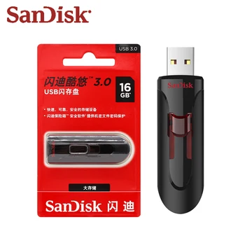 SanDisk USB 3,0 Флеш-накопитель 64 ГБ 32 ГБ 16 ГБ 256 ГБ 128 ГБ CZ600 Флешка USB Флэш-накопитель Высокоскоростной U-диск 100% Оригинал