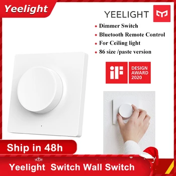 Умный диммер Yeelight Беспроводная регулировка яркости выключенного света Home Life Bluetooth-совместимый переключатель дистанционного управления