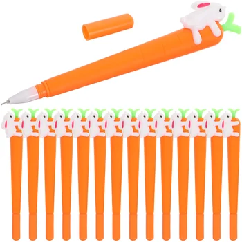 15шт Ручки для письма 05 мм гелевые чернильные ручки в форме моркови для заметок для офиса и школы